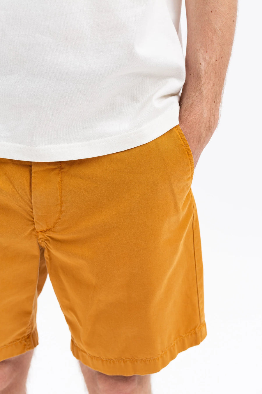 Ezra Light Twill Shorts Turmeric Yellow