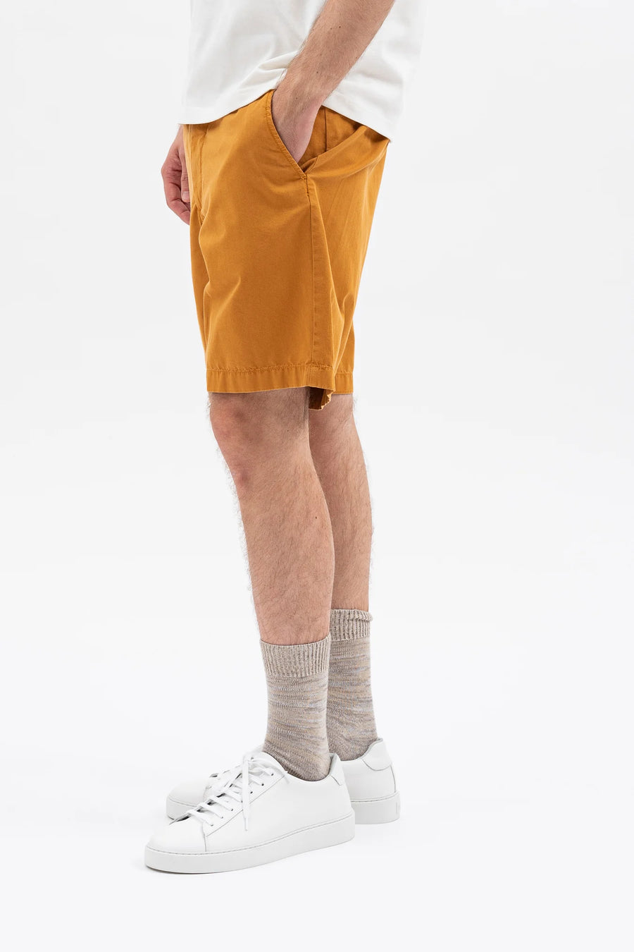 Ezra Light Twill Shorts Turmeric Yellow