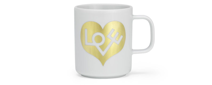 Vitra Coffee Mugs, Love Heart, Gold