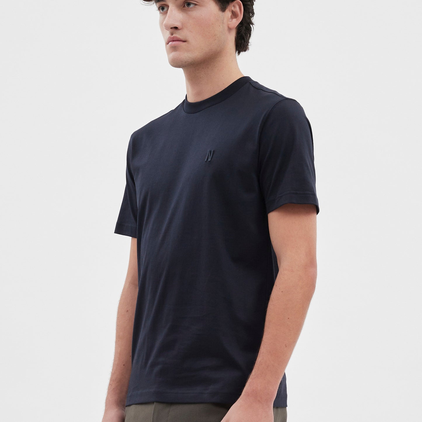 Johannes Organic N Logo T-shirt Dark Navy