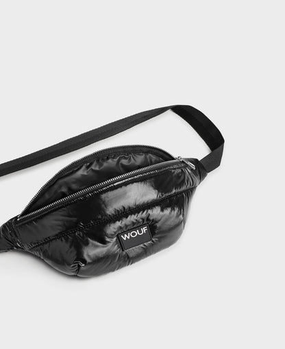 Black Glossy Waist Bag