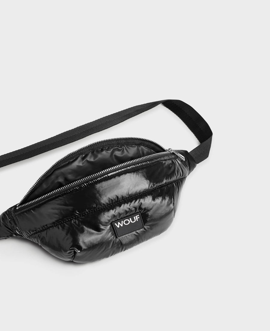 Black Glossy Waist Bag