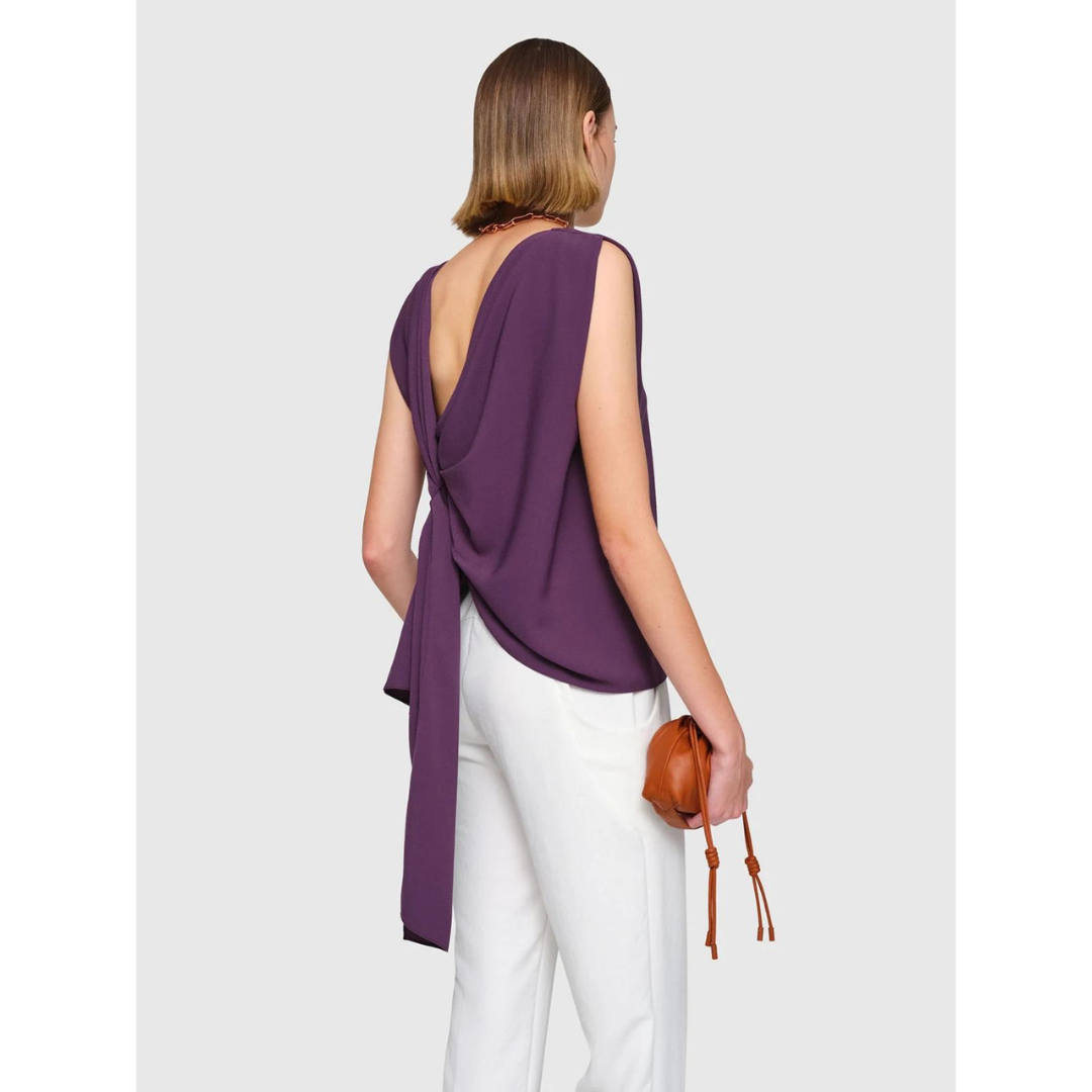 Crepe "Etel" Top Purple