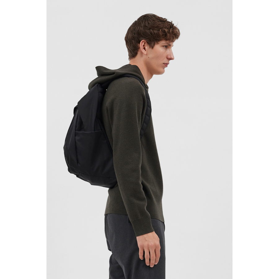 Day Pack Recycled Nylon Twill Black