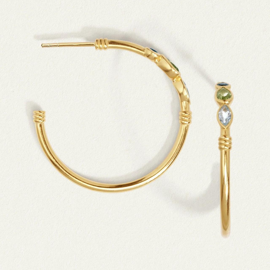 Halia Hoop Earrings Gold Vermeil