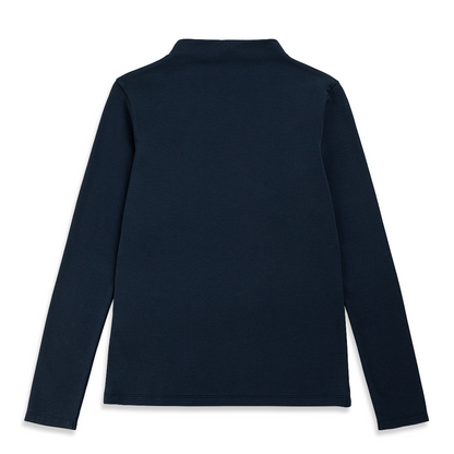 Mock Neck LS Tee Medieval Blue