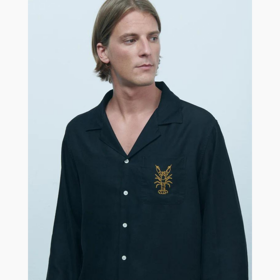 Germain LS Bistrot Labiche Shirt Twill Black (men)