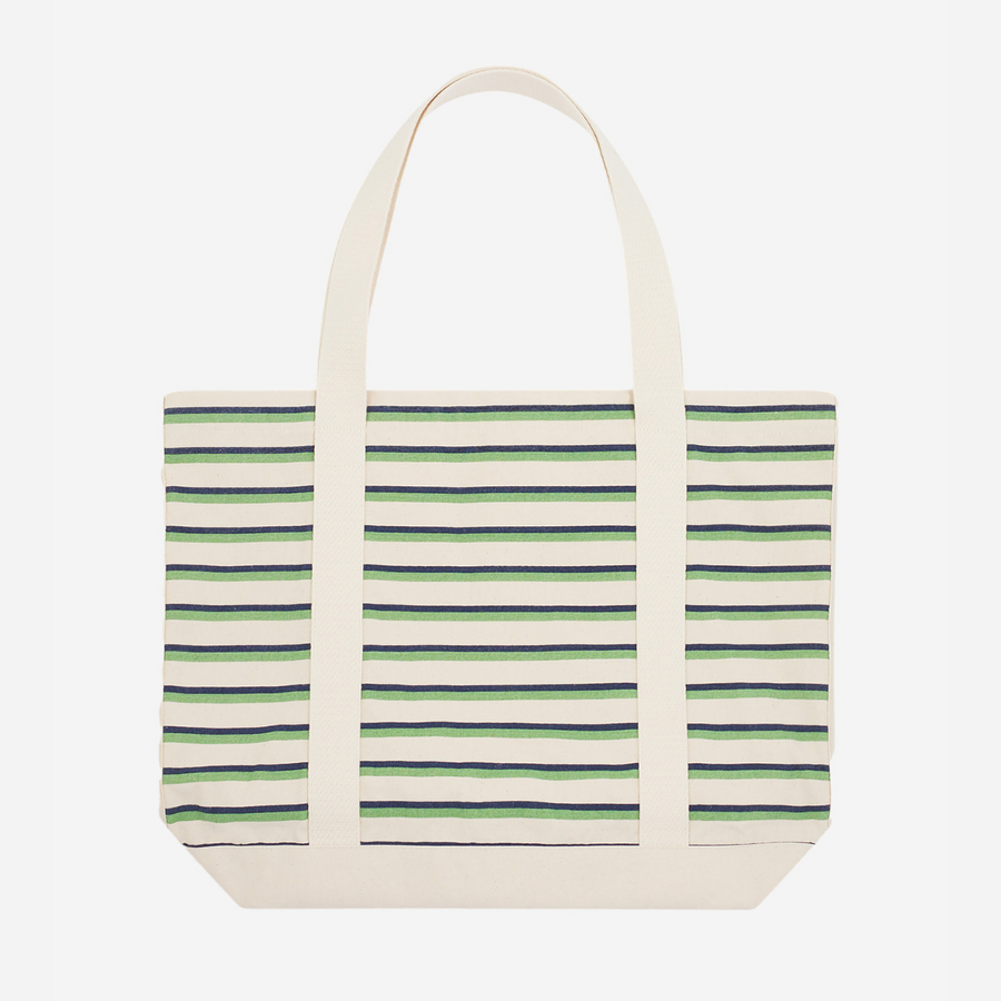 Coffee Cup Striped Shopping Bag