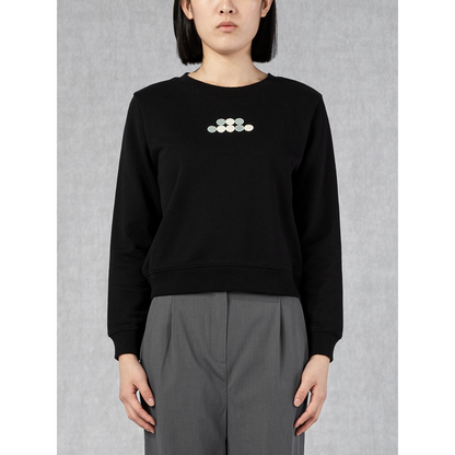 Symbol Cropped Sweatshirt Black