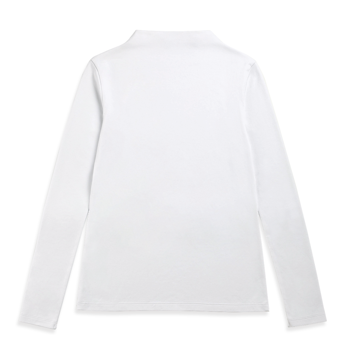 Mock Neck LS Tee Off White