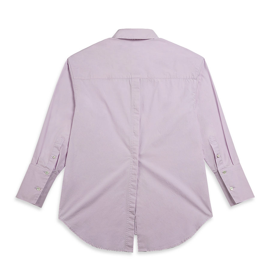 Oversized Back Slit Shirt Purple Rose