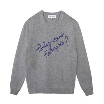Choiseul Parlez Vous Francais Wool Sweater Medium Heather Grey (women)