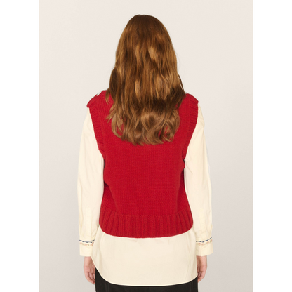 Heidi Flower Vest Red (women)