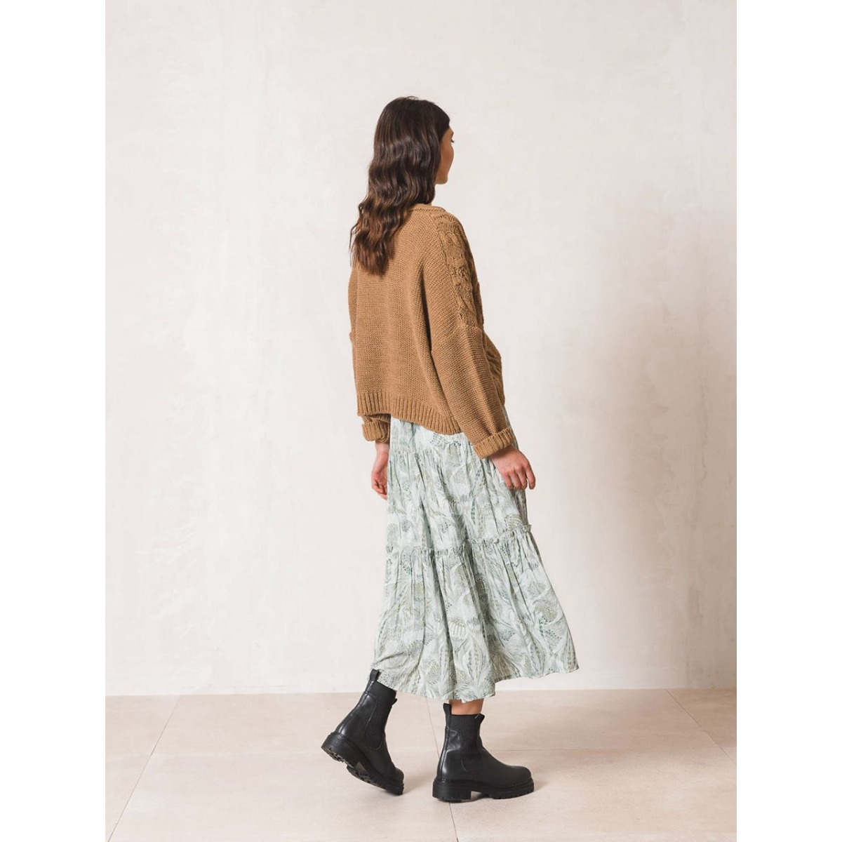 Falda Print Marble Skirt Salvia