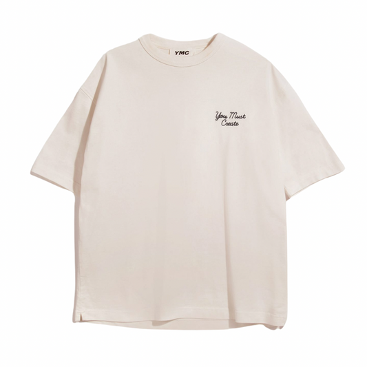 Ecru Triple Embroidered T-Shirt (Women)