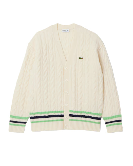 Men's Cable Knit Wool Cardigan