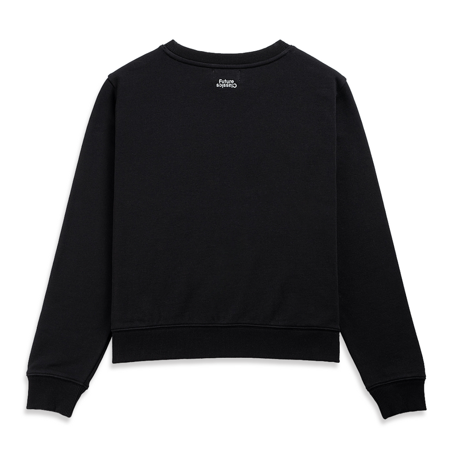 Symbol Cropped Sweatshirt Black