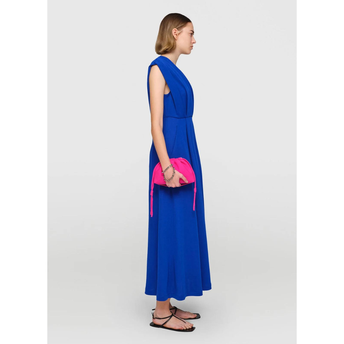 Cotton Jersey "Miranda" Dress Cobalt Blue