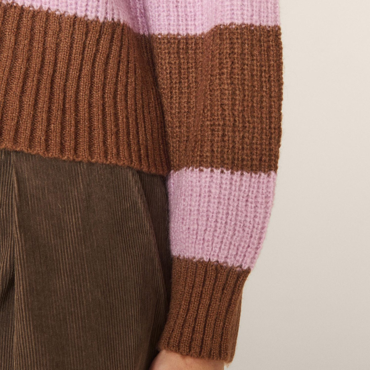 Foxtail Stripe Cardigan Brown/Pink (women)