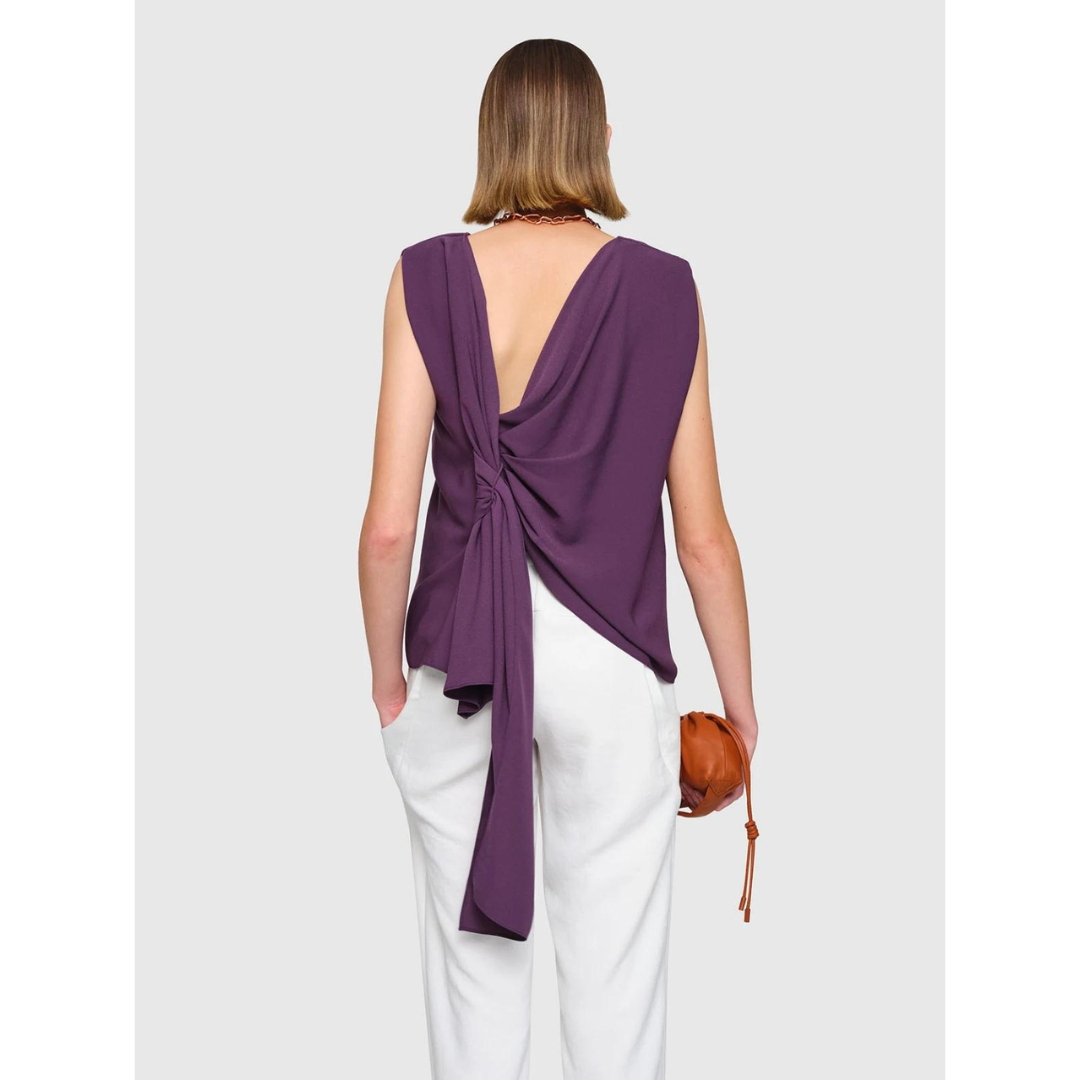 Crepe "Etel" Top Purple