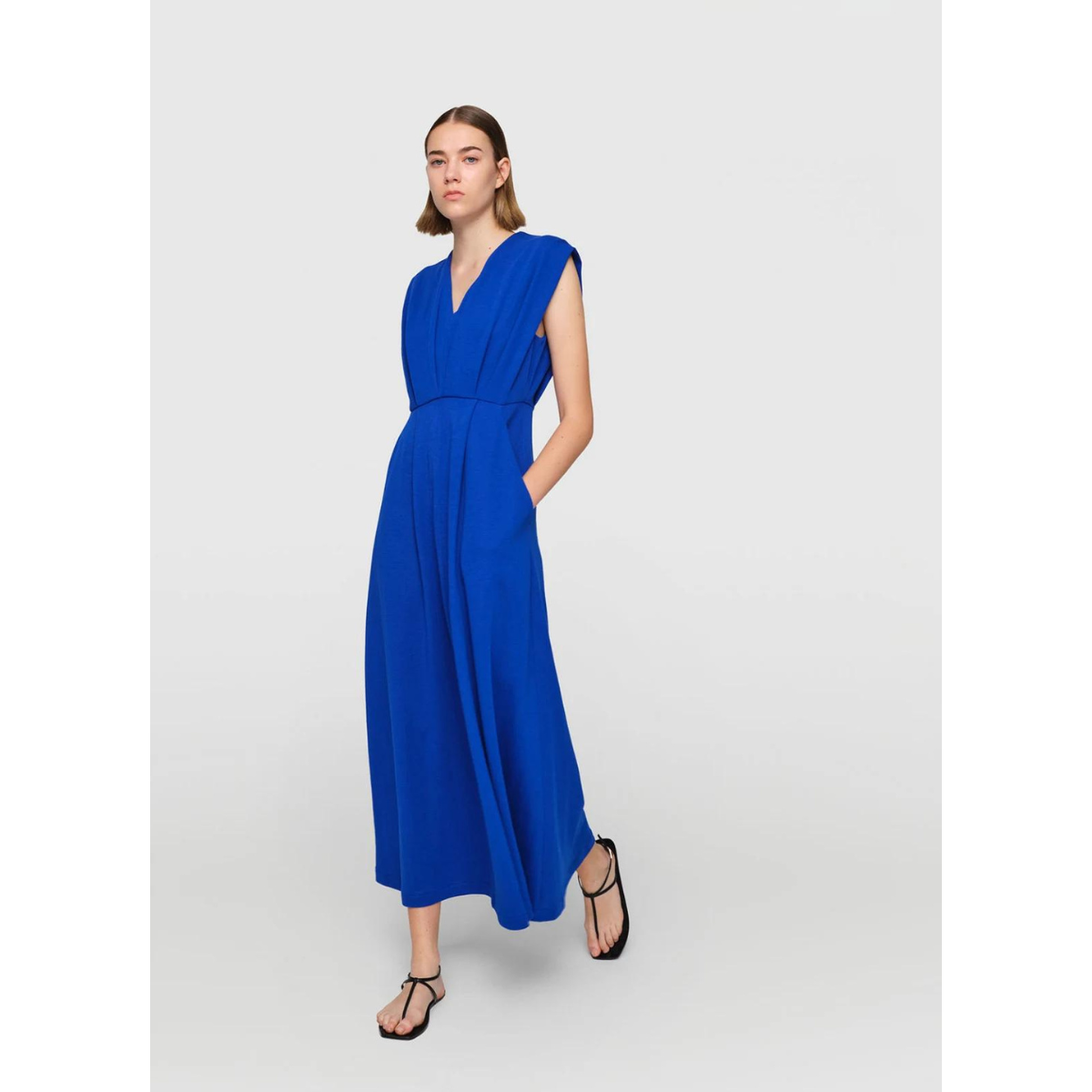 Cotton Jersey "Miranda" Dress Cobalt Blue