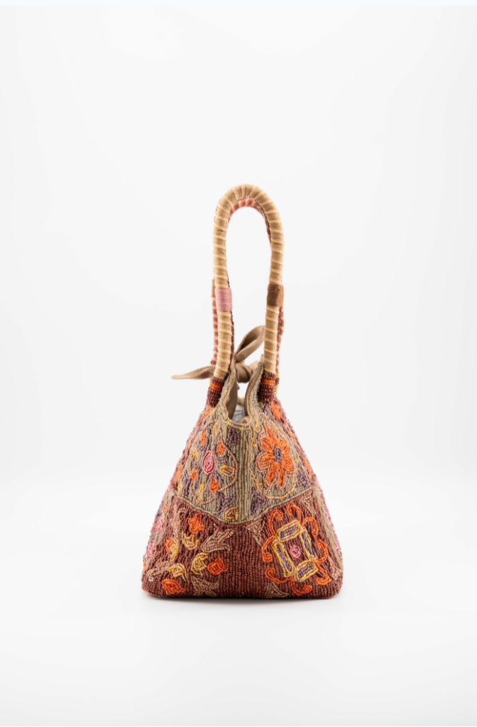 Bromelia - Cotton Bag With Beads Embroidery