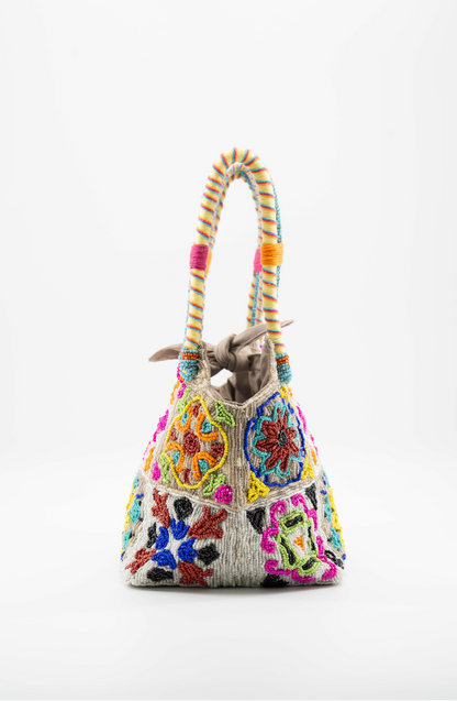 Bromelia - Cotton Bag With Beads Embroidery