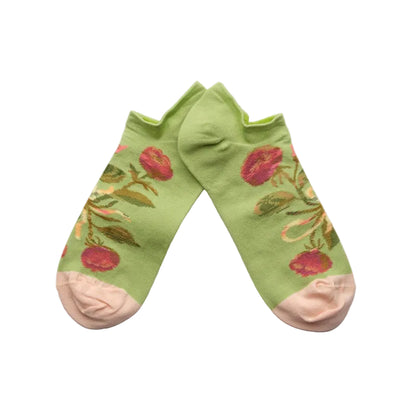 Socquette Noeud Lime
