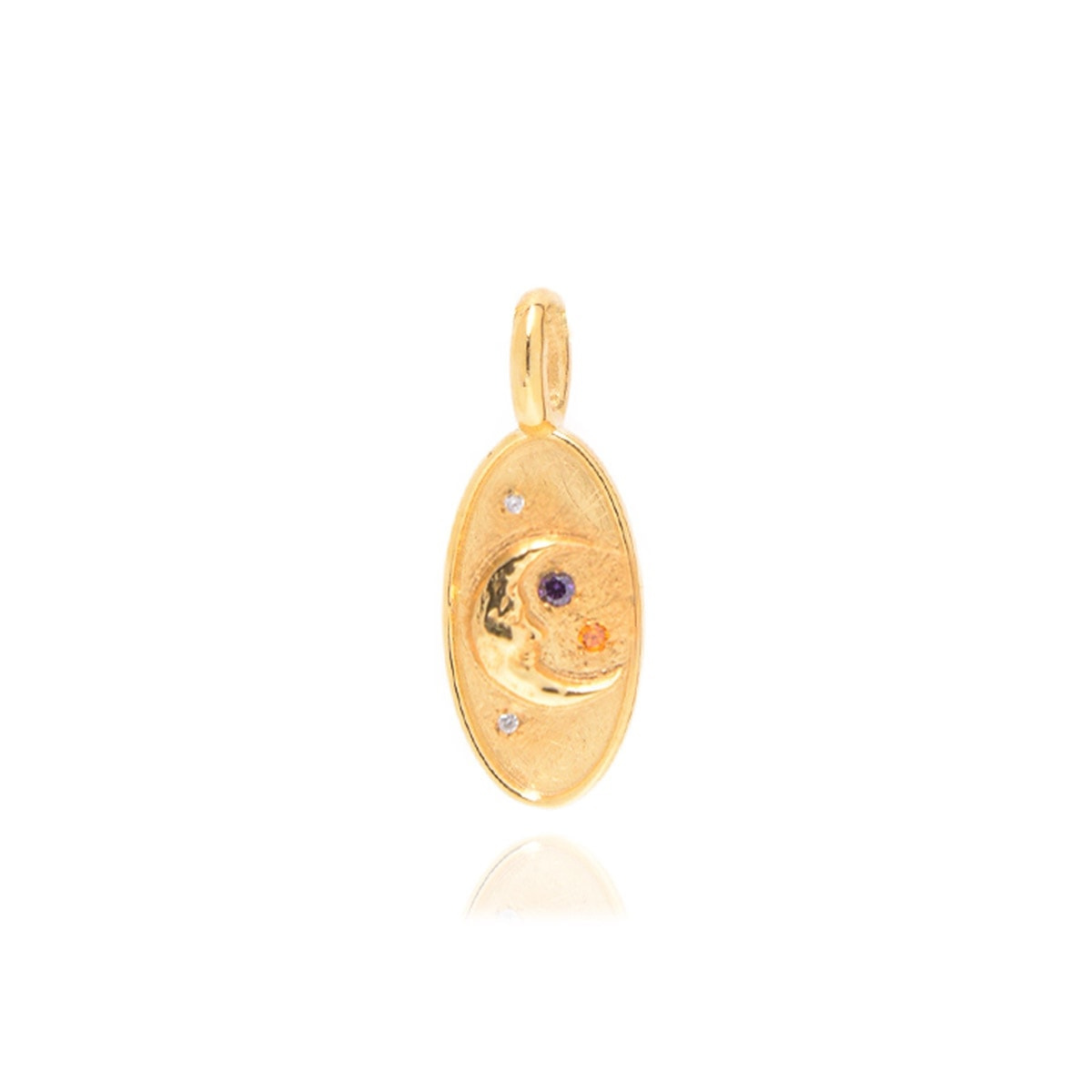 Sky Oval Charm Gold Vermeil