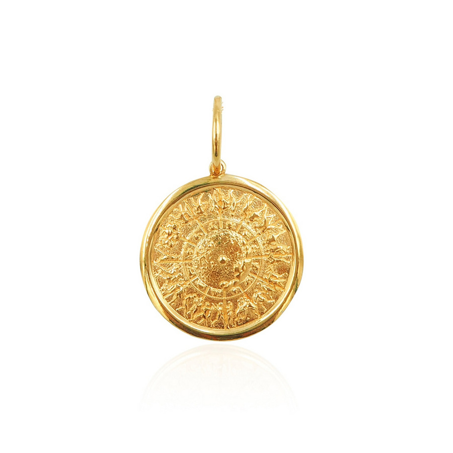 Shield Of Achilles Charm Gold