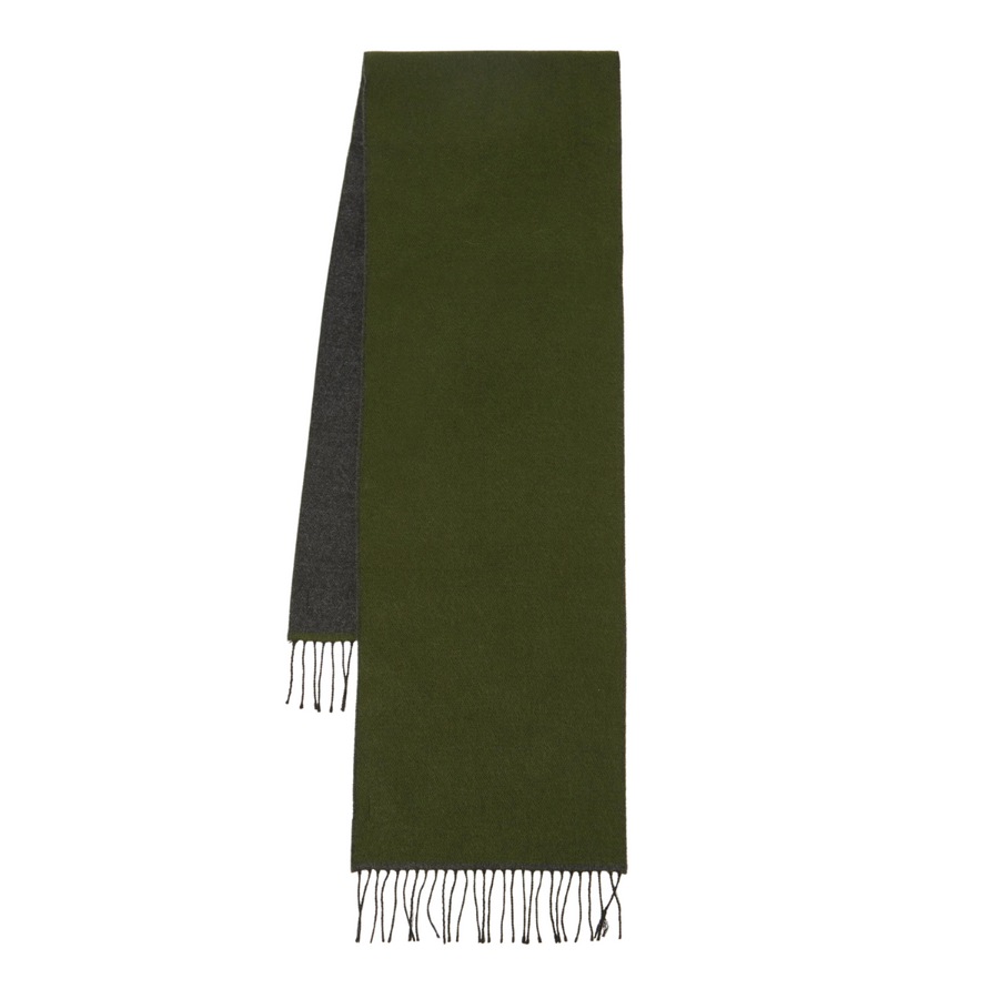 Scarf In Double SidedGreen/Charcoal