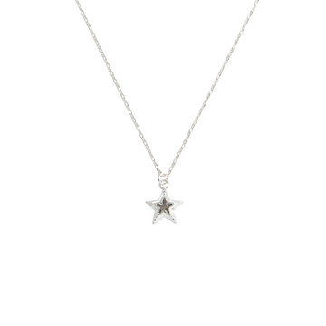 Blue Star Necklace - Silver Plated
