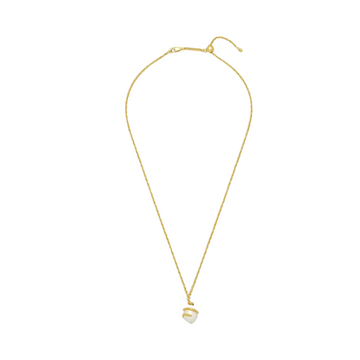 Pearl Wrap Pendant Rope Necklace - Gold