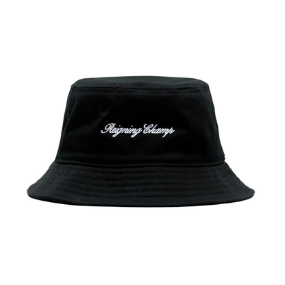 Script Series Bucket Hat Black