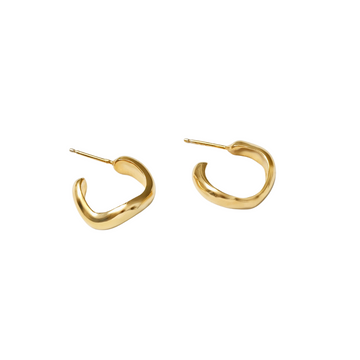 Riley Small Organic Hoops Gold