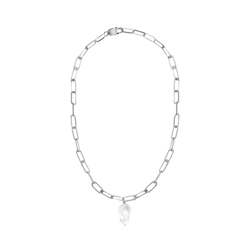 Yasemi Baroque Pearl Necklace Sterling Silver