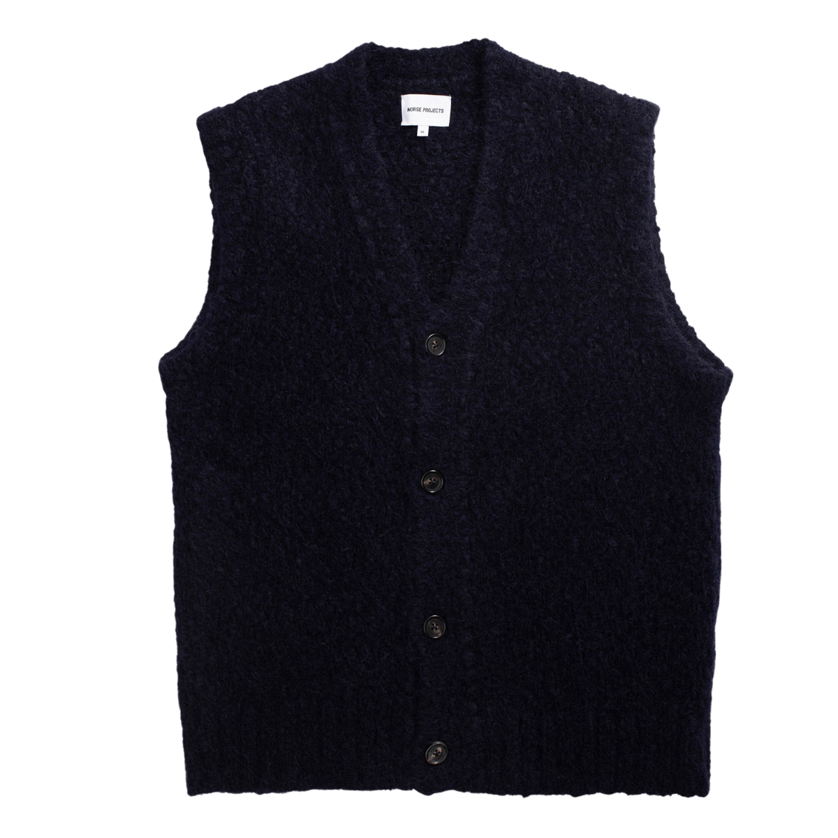 August Flame Alpaca Cardigan Vest Navy