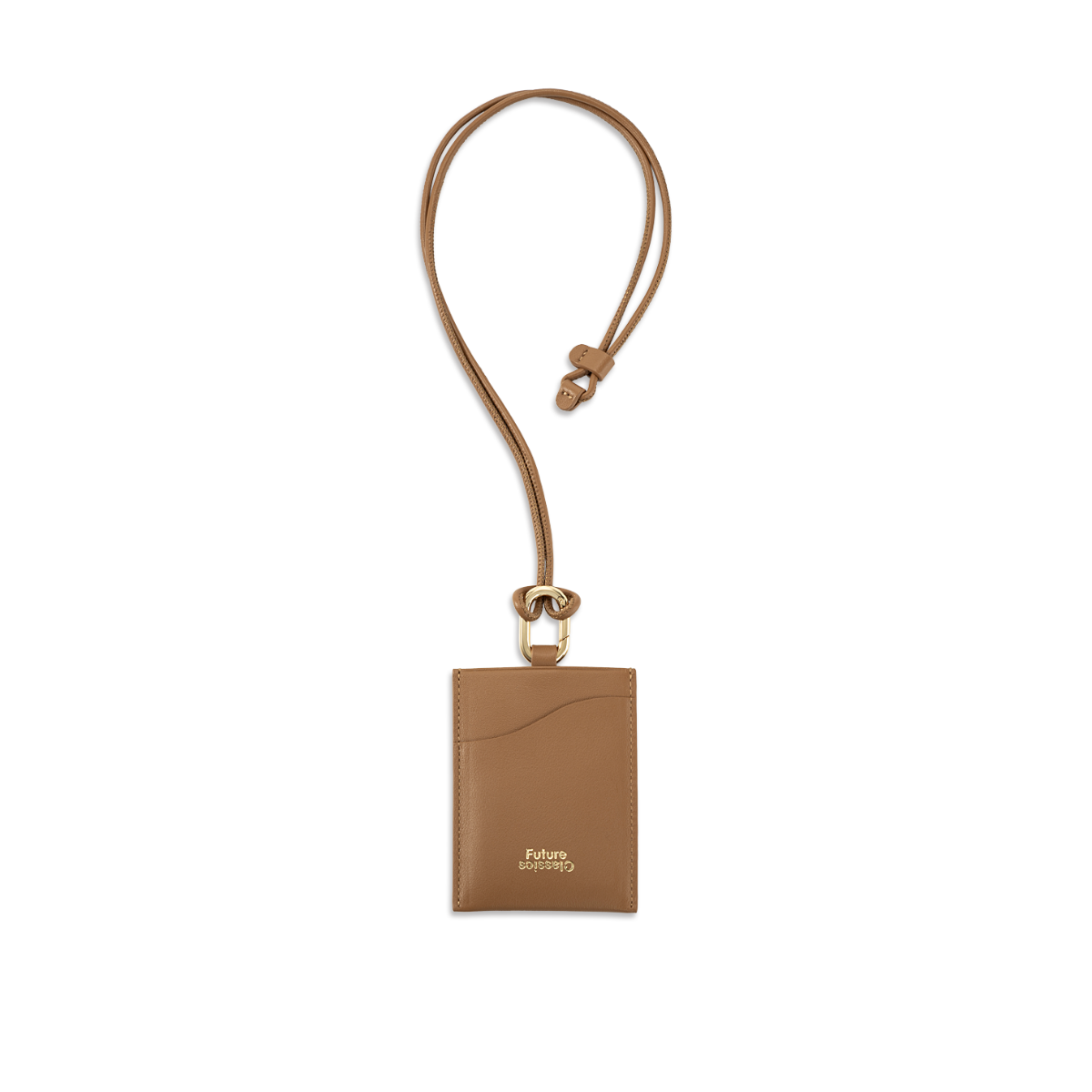 Card Holder On Strap Caramel