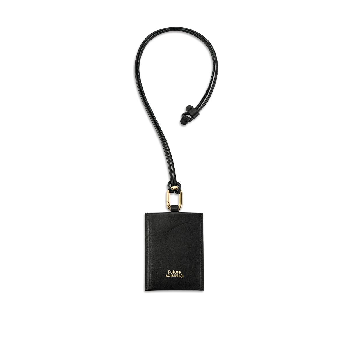 Card Holder On Strap Black