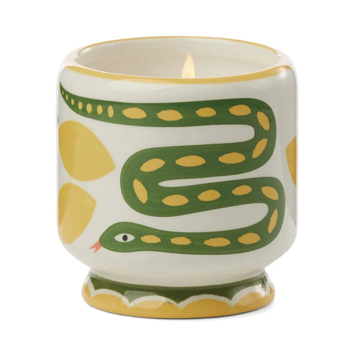 Adopo Snake Ceramic Candle - Wild Lemongrass Boxed