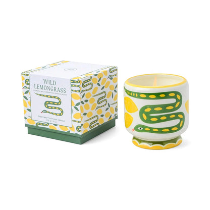 Adopo Snake Ceramic Candle - Wild Lemongrass Boxed