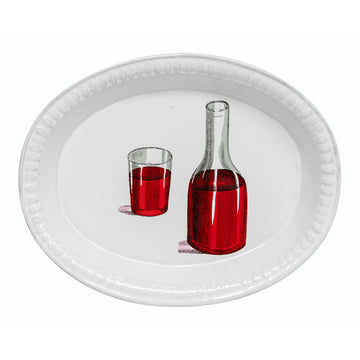 John Derian Red Wine Decanter and Glass Soup Plate