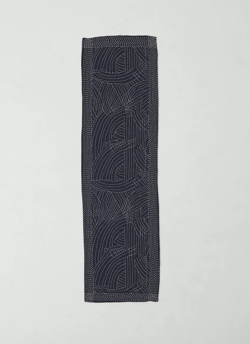 Kantha Embroidered Cotton Scarf