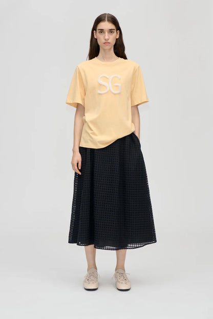 2069 Adjustable Waist Voluminous Midi Skirt
