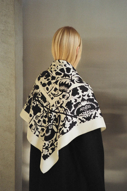 Mur Floral Silk Scarf 90cm