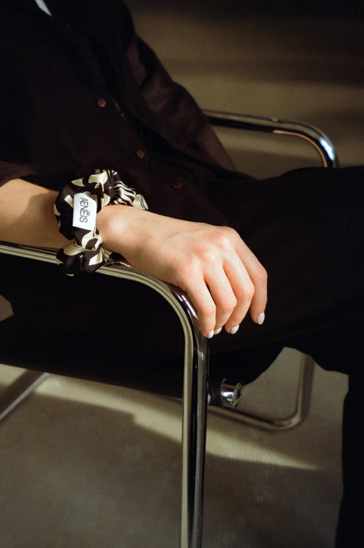 Mur Floral Silk Scrunchy