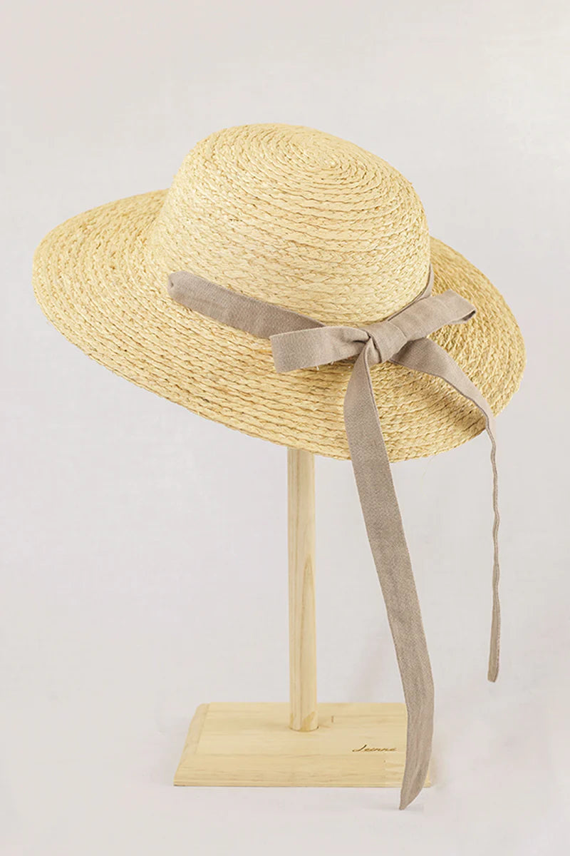 Aim?e Raffia Hat Taupe