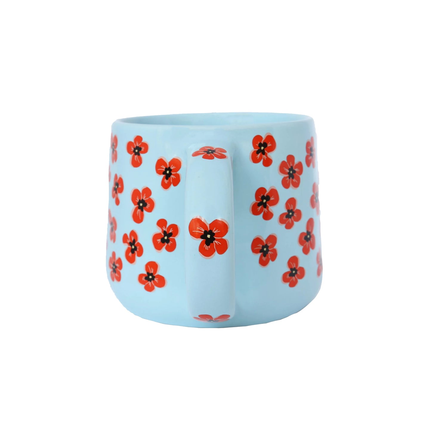 Mug Blue with Poppies