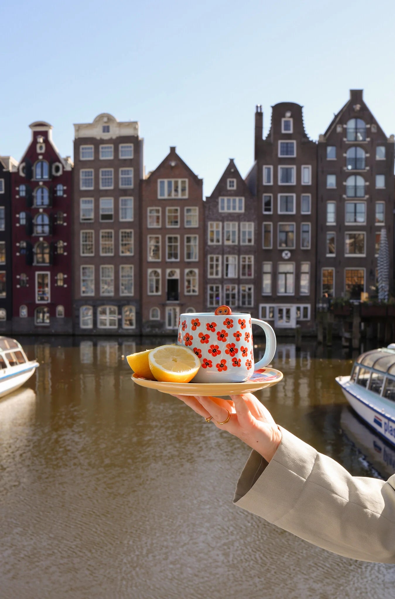 Mug Blue with Poppies