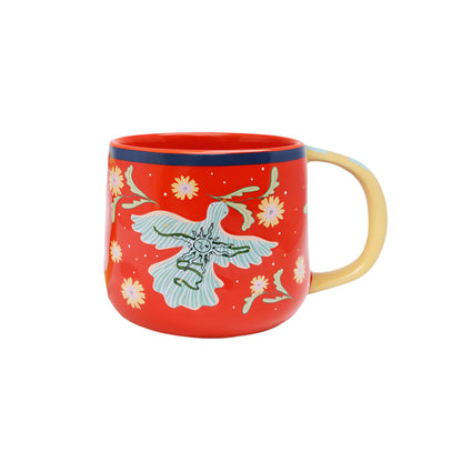 Mug Red with Bird